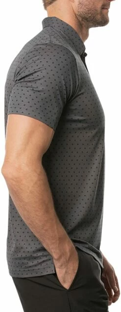 TravisMathew Men's Two Hour Delay Golf Polo For Men Heather Dark Grey -Deals Travis Wear Store unnamed file 933