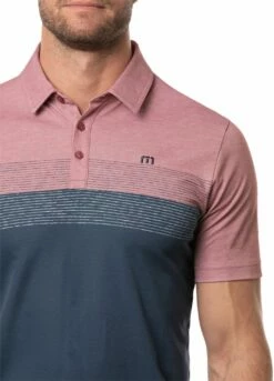 TravisMathew Men's Lake Life Golf Polo For Men Heather Ruby Wine -Deals Travis Wear Store unnamed file 94