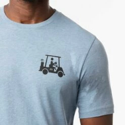 TravisMathew Men's Fall Tee Short Sleeve Golf T-Shirt For Men Heather Copen Blue -Deals Travis Wear Store unnamed file 942